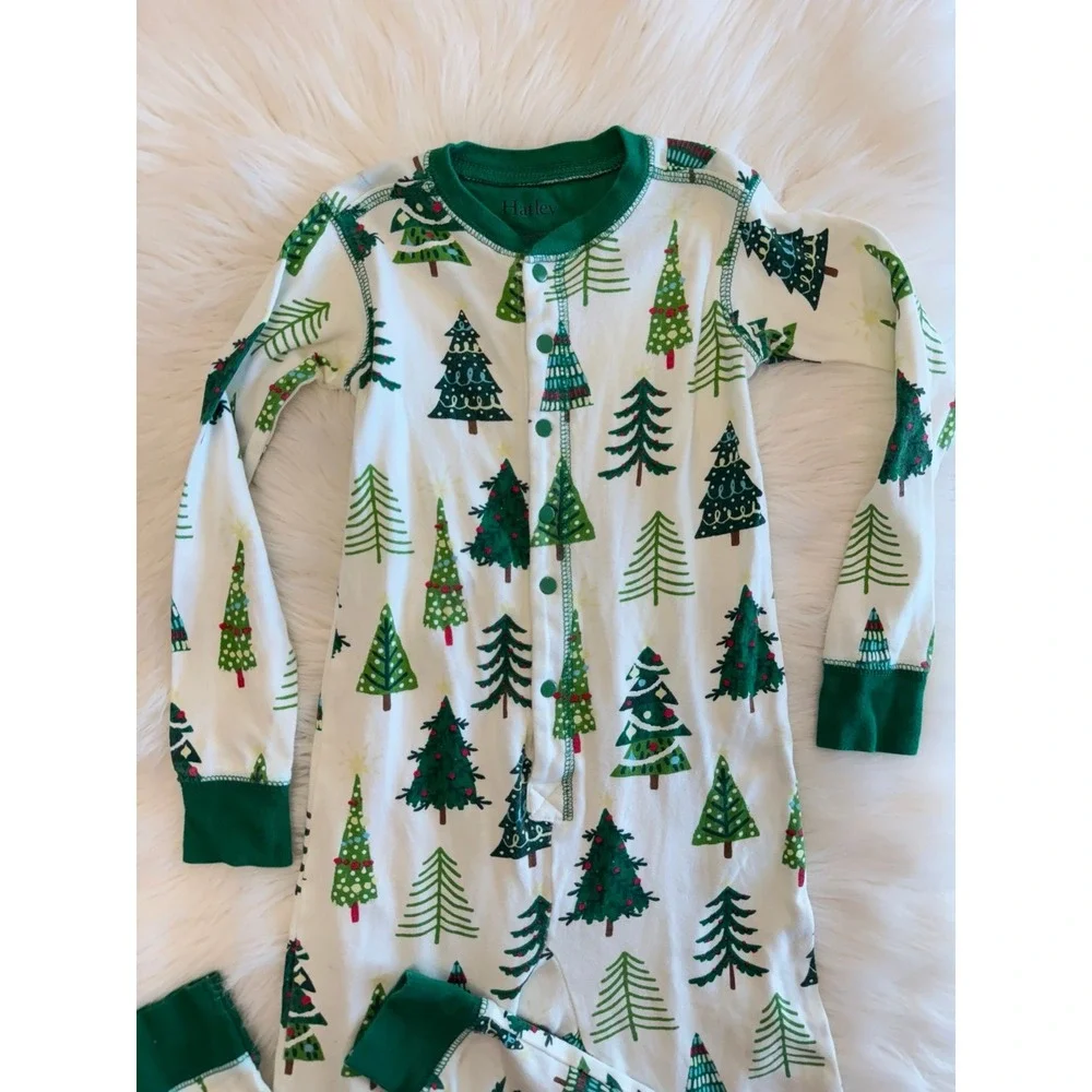 Hatley Christmas tree pajamas size‎ 4 EUC